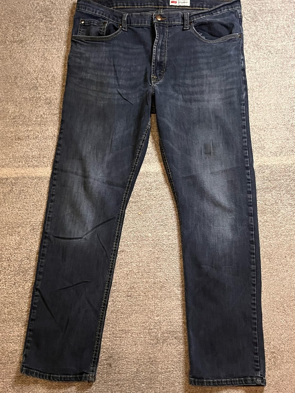 Wrangler Men's Dark Blue Straight Leg Jeans 36w A1-15